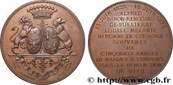 AMOUR ET MARIAGE Médaille, Noces d’or d’Alfred, Baron Renoüard de Bussierre et Louise Amélie, Baronne de Coëhorn