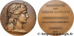 TERZA REPUBBLICA FRANCESE Médaille, Cinquantenaire de l’Association des maires de France