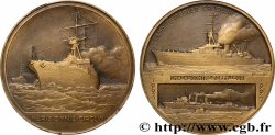 III REPUBLIC Médaille, Renaissance de la marine, Lancement du Croiseur Lamotte-Picquet, Contre torpilleur Chacal et Sous-marin Sirène AU