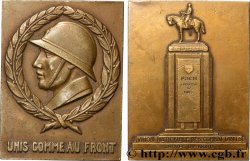 III REPUBLIC Plaquette, Ferdinand Foch, Union nationale des combattants AU