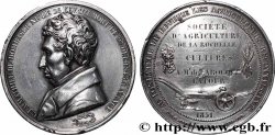DEUXIÈME RÉPUBLIQUE Médaille, Mathieu de Dombasle, Société d’agriculture