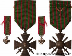 III REPUBLIC Croix de guerre, 1914-1918 accompagné de sa miniature