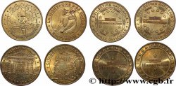 BUILDINGS AND HISTORY Médaille touristique, Lot de 4 ex.