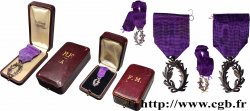 TROISIÈME RÉPUBLIQUE Ordre des Palmes académiques, Officier, avec sa miniature