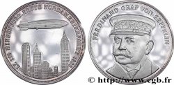ALLEMAGNE Médaille,150e anniversaire de Ferdinand Graf von Zeppelin, Premier voyage en Amérique du Nord