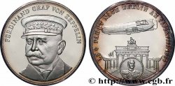 ALLEMAGNE Médaille, 150e anniversaire de Ferdinand Graf von Zeppelin, Le Zeppelin LZ 6 
