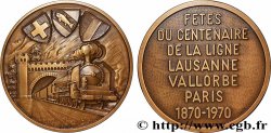 SWITZERLAND Médaille, Fêtes du centenaire de la ligne Lausanne-Vallorbe-Paris
