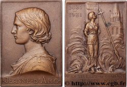 TROISIÈME RÉPUBLIQUE Plaquette, Cinquième Centenaire de la mort de Jeanne d’Arc
