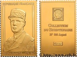 V REPUBLIC Plaque, Collection du bicentenaire, Général de Gaulle