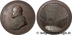 ITALIE - ÉTATS DU PAPE - PIE IX (Jean-Marie Mastai Ferretti) Imposante médaille, réfection de la Basilique Saint Paul