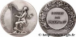 TROISIÈME RÉPUBLIQUE Médaille, La musique, Offerte par la maison Picon & Cie