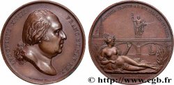 LOUIS XVIII Médaille, Construction du pont de Bordeaux