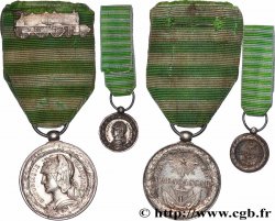 III REPUBLIC Médaille commémorative, Madagascar, avec sa miniature AU