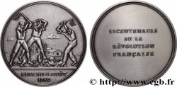V REPUBLIC Médaille, Bicentenaire de la Révolution, Nuit du 4 août 1789