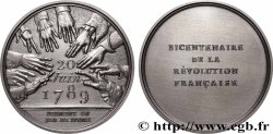 FUNFTE FRANZOSISCHE REPUBLIK Médaille, Bicentenaire de la Révolution, Serment du jeu de Paume