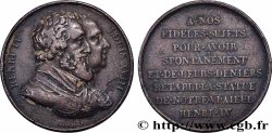 LUIGI XVIII Médaille, Rétablissement de la statue de Henri IV le 28 octobre 1817