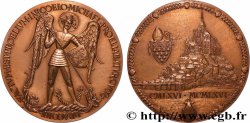 QUINTA REPUBLICA FRANCESA Médaille, Saint Michel, l’ange et le mont