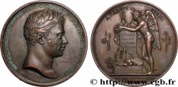 LOUIS XVIII Médaille, Société des arts, Mort du Duc de Berry