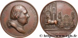 LOUIS XVIII Médaille, Pompe funèbre du prince de Condé AU/AU