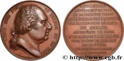 LUIS XVIII Médaille, Pose de la première pierre de l’église du Pré-Saint-Gervais