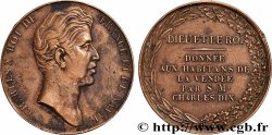 CHARLES X Médaille offerte aux vendéens