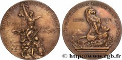 TERCERA REPUBLICA FRANCESA Médaille, L’Union patriotique du Rhône, Hôtel de ville de Lyon