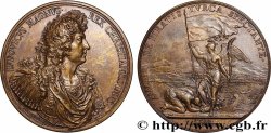 LOUIS XIV &nbsp;THE SUN KING&nbsp; Médaille, Défaite des corsaires de Tripoli, refrappe