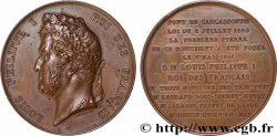 LOUIS-PHILIPPE I Médaille, Pose de la première pierre du pont de Carcassonne