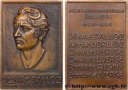 III REPUBLIC Plaquette, Désiré Dalloz, Centenaire de la jurisprudence générale Dalloz