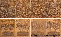 SWITZERLAND - CANTON OF FRIBOURG Lot de 4 plaquettes, Course Morat-Fribourg