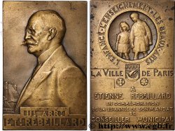 TROISIÈME RÉPUBLIQUE Plaquette, Étienne Rebeillard, 25e année de mandat de conseiller municipal de Paris
