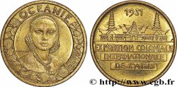 TROISIÈME RÉPUBLIQUE Médaille, Exposition Coloniale Internationale - Océanie