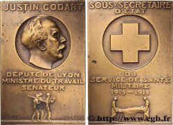 TERCERA REPUBLICA FRANCESA Plaquette, Justin Godart, Sous-secrétaire d’Etat du service de santé
