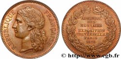 III REPUBLIC Médaille, Exposition universelle de Paris