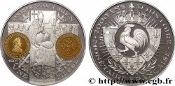 V REPUBLIC Médaille, 2000 ans d’histoire monétaire française, Le Franc-pied quadruple
