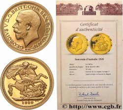 1 MILLION DOLLAR SERIES Médaille, Reproduction d’une monnaie, Souverain d’Australie de Georges V