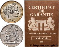 FUNFTE FRANZOSISCHE REPUBLIK Médaille, Bicentenaire de la Révolution Française, La Confédération des Français