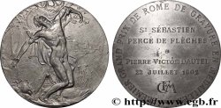 TROISIÈME RÉPUBLIQUE Médaille, Saint Sébastien percé de flèches, Exemplaire Éditeur