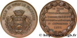 TERCERA REPUBLICA FRANCESA Médaille de la ville de Vitry-le-François au président Carnot