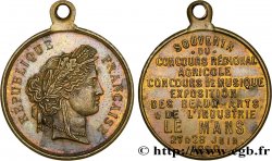 TROISIÈME RÉPUBLIQUE Médaillette des concours du Mans