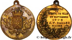 TERCERA REPUBLICA FRANCESA Médaille d’inauguration de l’Hôtel de Ville de Flers