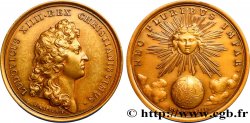 LOUIS XIV  THE SUN KING  Médaille, NEC PLURIBUS IMPAR., refrappe