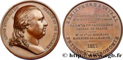 LOUIS XVIII Médaille du tour du monde la corvette l’Uranie AU