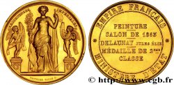 SECOND EMPIRE Médaille OR 43,5 attribuée a Jules Élie DELAUNAY, peintre, pour le salon de 1863 SUP