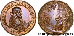 PAPAL STATES - BOLOGNA - SAINT-PIUS V (Antonio Ghislieri) Médaille, Pie V en prière, refrappe