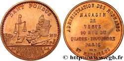 TERZA REPUBBLICA FRANCESE Médaille publicitaire du magasin de la Monnaie de Paris