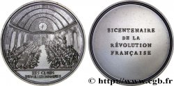 FUNFTE FRANZOSISCHE REPUBLIK Médaille, Bicentenaire de la Révolution, Les clubs révolutionnaires