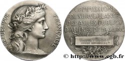 TERZA REPUBBLICA FRANCESE Médaille, Commission de surveillance des asiles d’aliénés