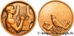 CINQUIÈME RÉPUBLIQUE Médaille au joueur de Lyre et à l’oiseau