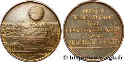 III REPUBLIC Médaille du ballon à vapeur - panorama de Paris